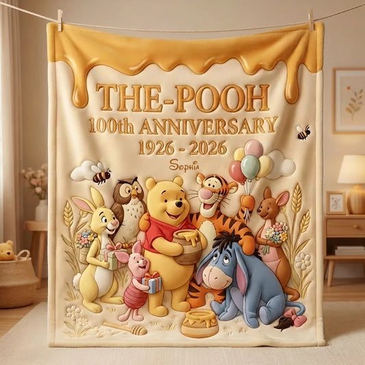 Honey Bear 100th Anniversary - Personalized Mouse Blanket | MNPB01006