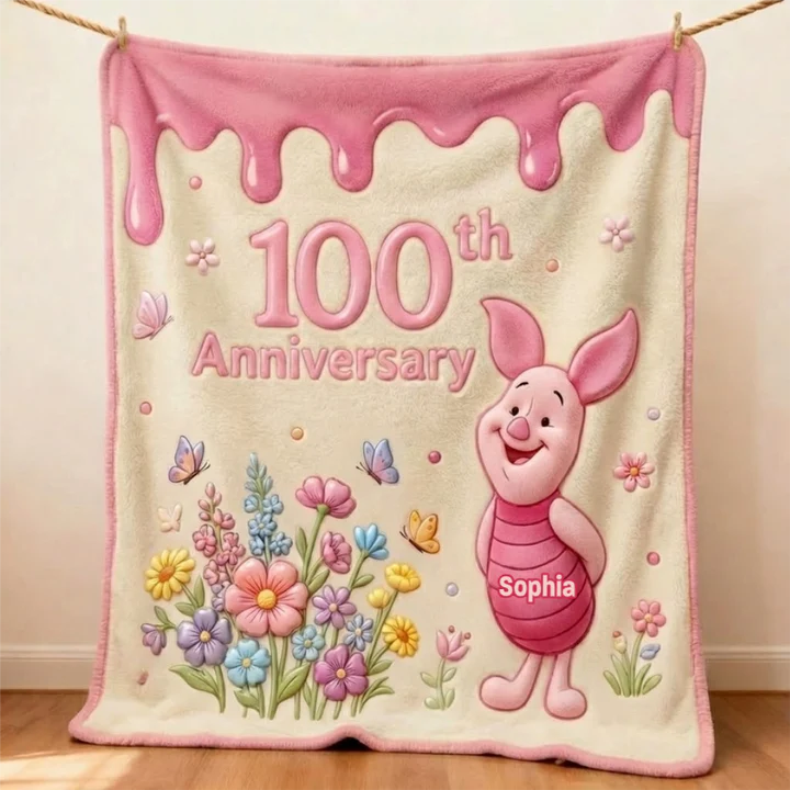 Honey Bear 100th Anniversary - Personalized Mouse Blanket | MNPB01002