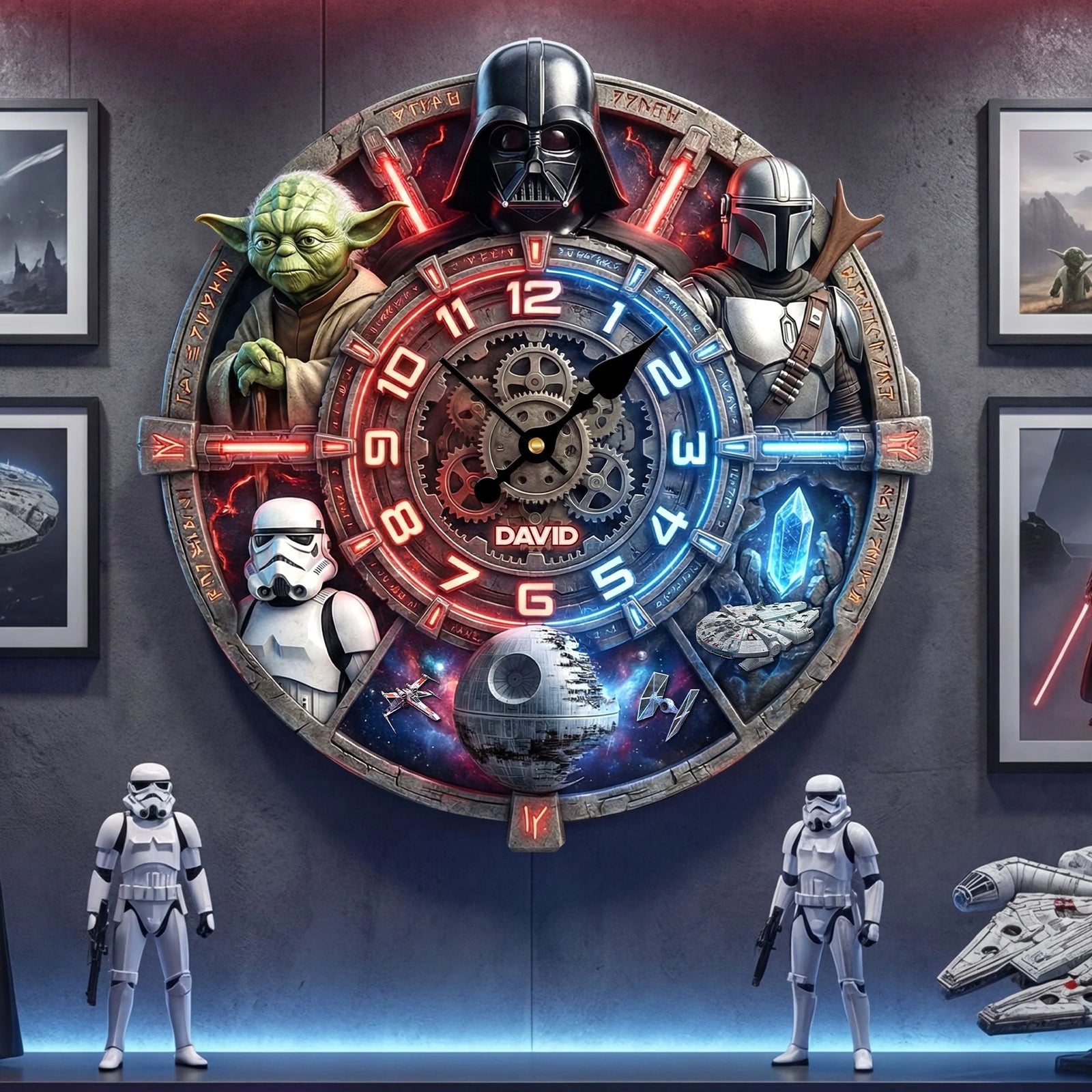 Join The Dark Side - Personalized The Force Hanging Wall Clock - MNPS01WC