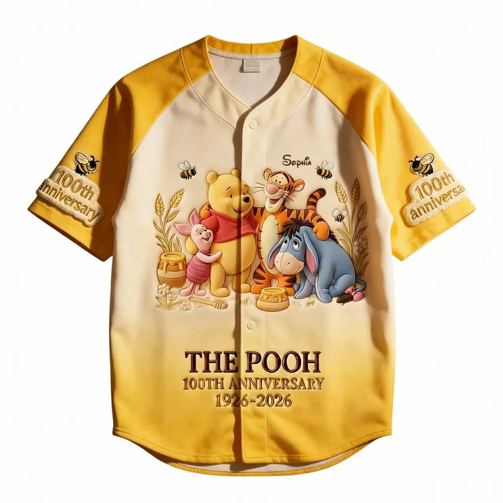 Honey Bear Celebrate Our 100th Anniversary - Personalized Baseball Jersey - MNPS0319NL