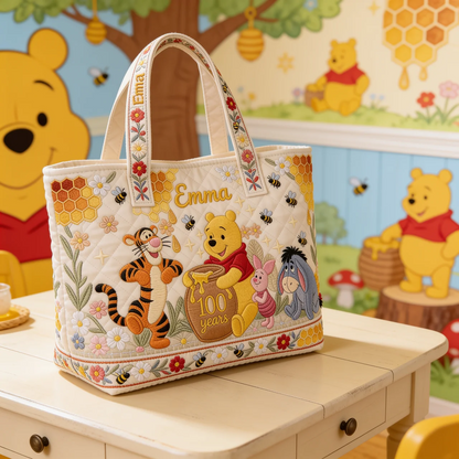 The Hundred Acre Heritage Tote - Personalized Quilted Tote Bag - NSK10085