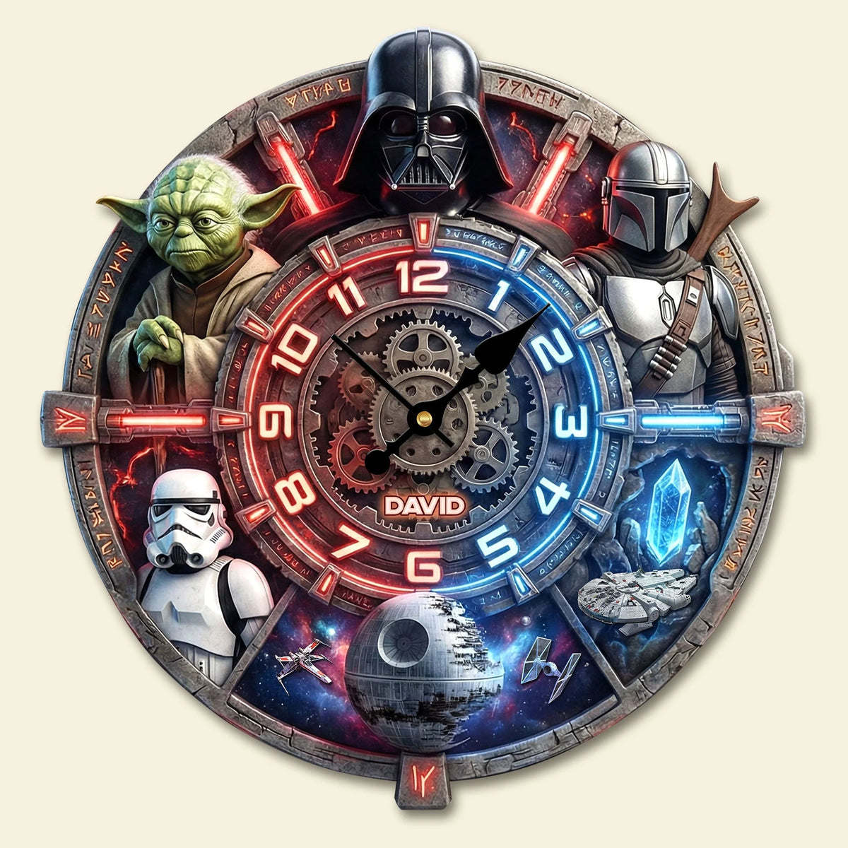 Join The Dark Side - Personalized The Force Hanging Wall Clock - MNPS01WC