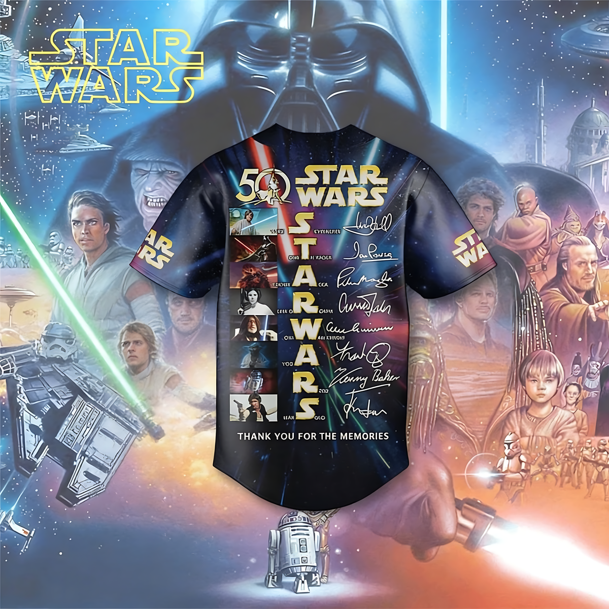 50th Anniversary With Galaxy Warriors - Personalized Baseball Jersey - Gift For Dad, Movie Fans - NSK10006