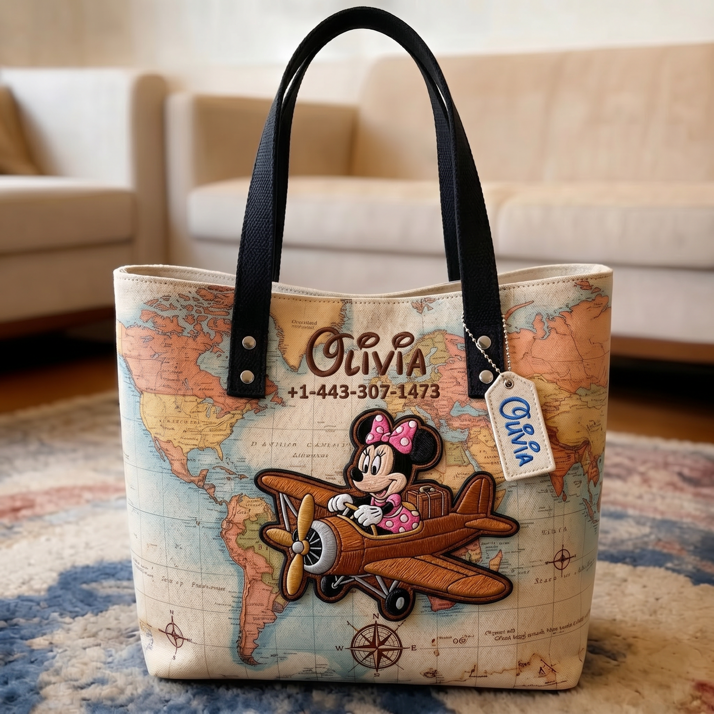 Traveling With Funny Friends - Personalized Tote Bag - NSK10037