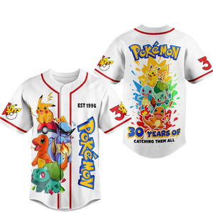 30 Years of Catching Legends - Personalized Baseball Jersey - MNPS0316NL