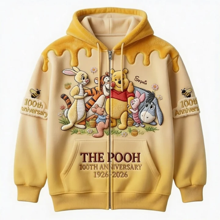 Honey Bear Celebrate Our 100th Anniversary- Personalized Mouse All Over Shirt - MNPS0106