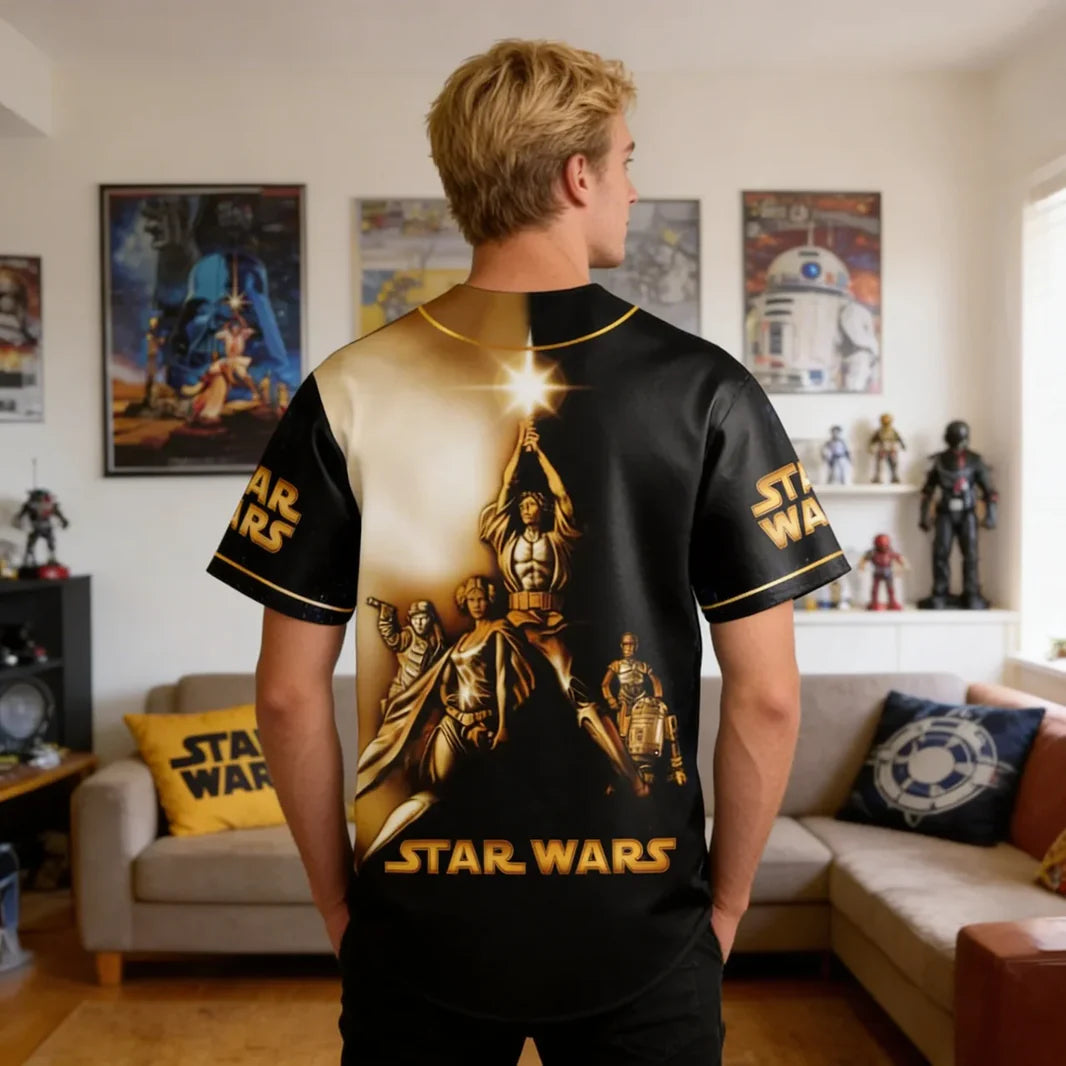 Galactic Saga 50th Anniversary - Personalized Baseball Jersey - MNPS0311NL