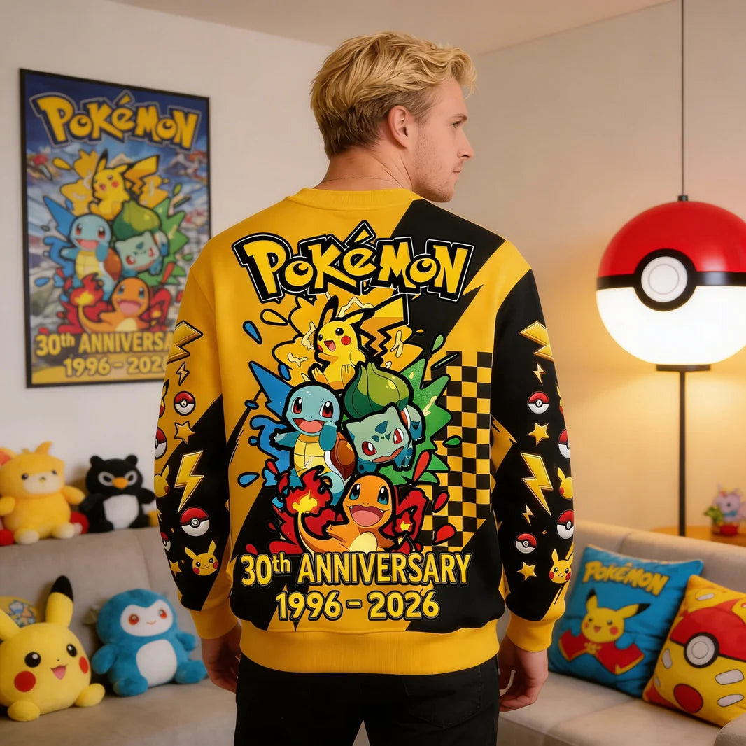 Celebrate 30 Years Of Catching Them All - Personalized All Over Shirt - MNPS0402TS