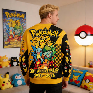 Celebrate 30 Years Of Catching Them All - Personalized All Over Shirt - MNPS0402TS