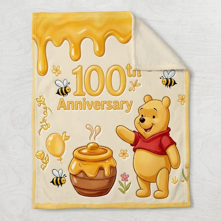 Honey Bear 100th Anniversary - Personalized Mouse Blanket | MNPB01002