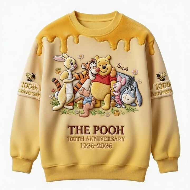 Honey Bear Celebrate Our 100th Anniversary- Personalized Mouse All Over Shirt - MNPS0106