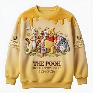 Honey Bear Celebrate Our 100th Anniversary- Personalized Mouse All Over Shirt - MNPS0106