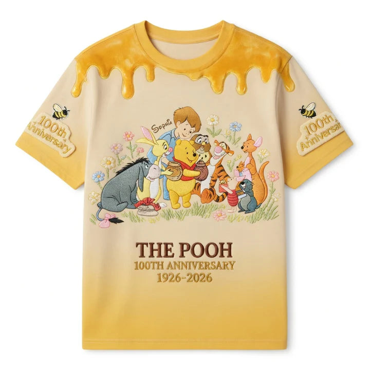 Honey Bear Celebrate Our 100th Anniversary With Friends - Personalized Mouse All Over Shirt - MNPS0110