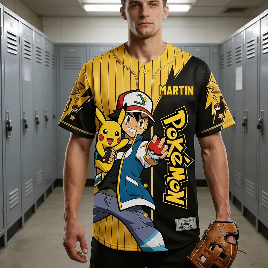 Celebrate 30 Years Of Catching Them All - Personalized Baseball Jersey - MNPS0403NL
