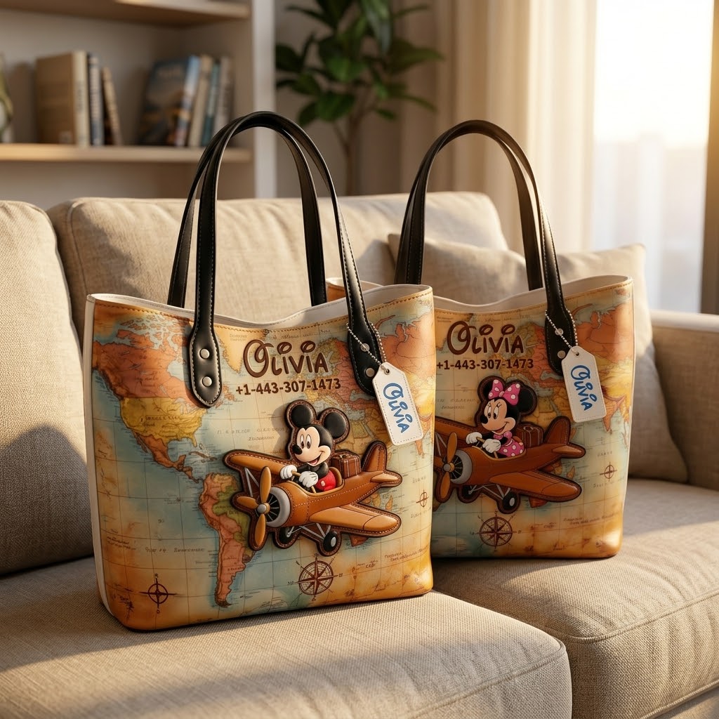 Traveling With Funny Friends - Personalized Tote Bag - NSK10037
