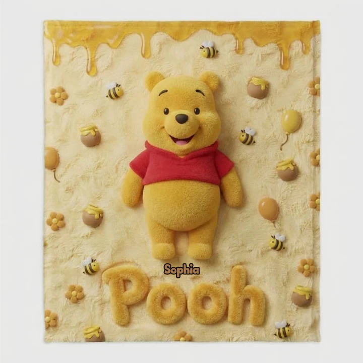 Honey Bear 100th Anniversary - Personalized Mouse Blanket | MNPB01005