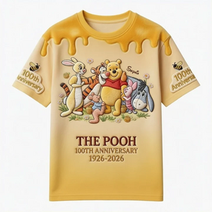 Honey Bear Celebrate Our 100th Anniversary- Personalized Mouse All Over Shirt - MNPS0106