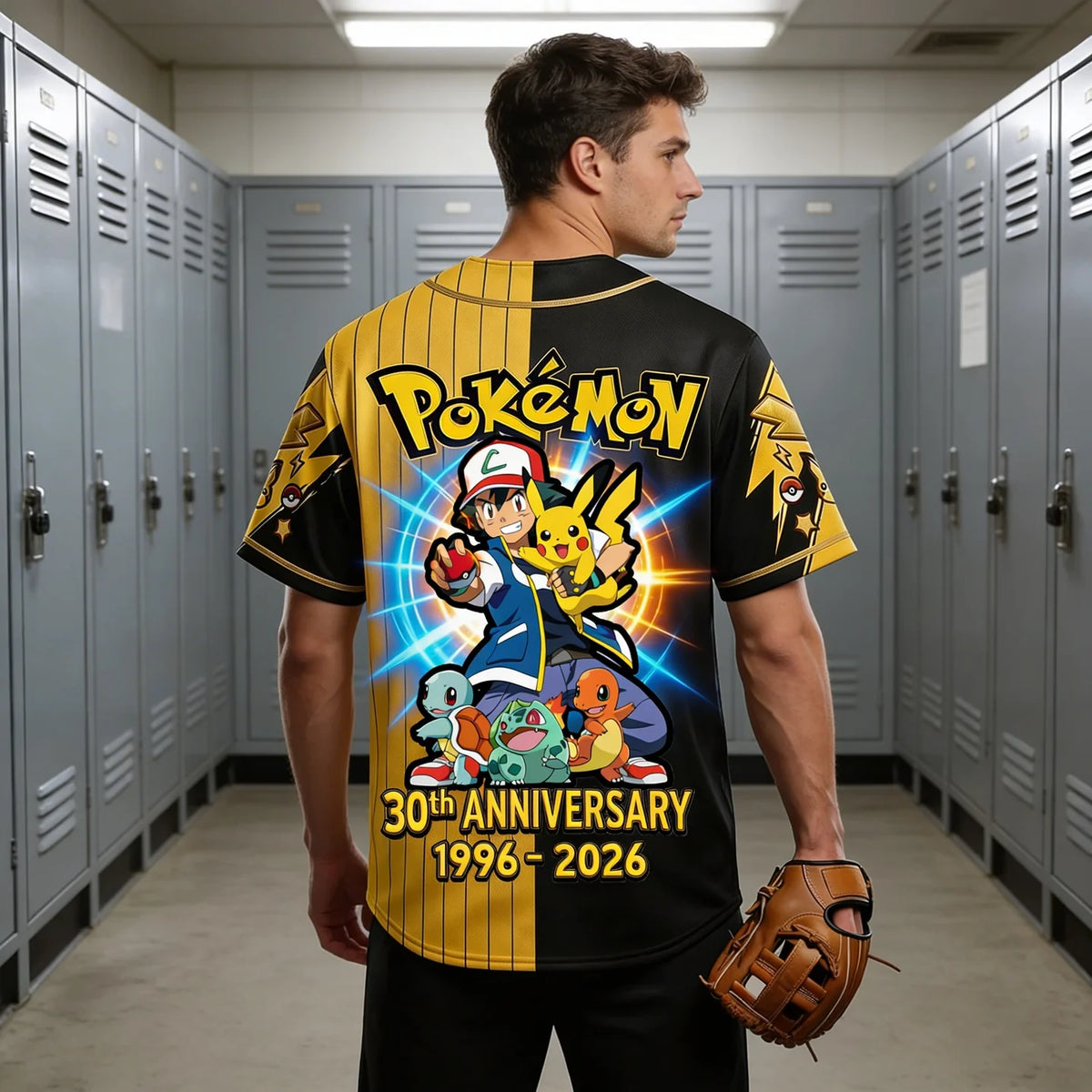 Celebrate 30 Years Of Catching Them All - Personalized Baseball Jersey - MNPS0403NL