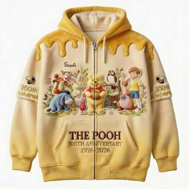 Honey Bear Celebrate Our 100th Anniversary - Personalized Mouse All Over Shirt - MNPS0109