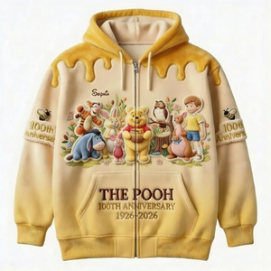 Honey Bear Celebrate Our 100th Anniversary - Personalized Mouse All Over Shirt - MNPS0109