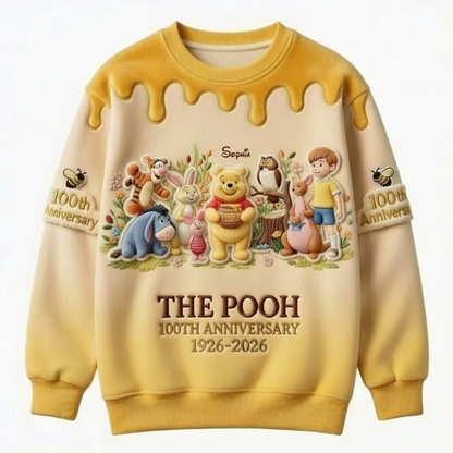 Honey Bear Celebrate Our 100th Anniversary - Personalized Mouse All Over Shirt - MNPS0109