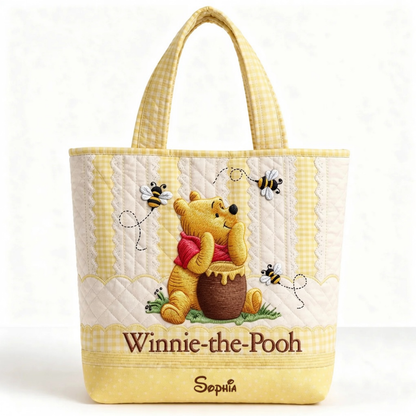 Just Loves Honey Bear And Friends - Personalized Quilted Tote Bag - NSK10083