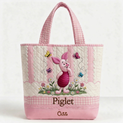Just Loves Honey Bear And Friends - Personalized Quilted Tote Bag - NSK10083