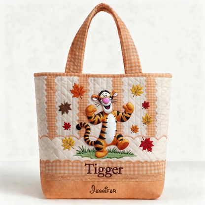 Just Loves Honey Bear And Friends - Personalized Quilted Tote Bag - NSK10083