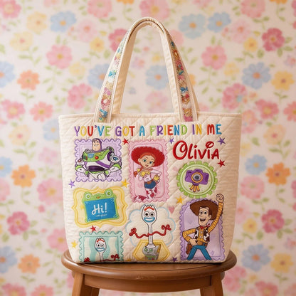 Best Friends Forever - Personalized Quilted Tote Bag - NSK10025