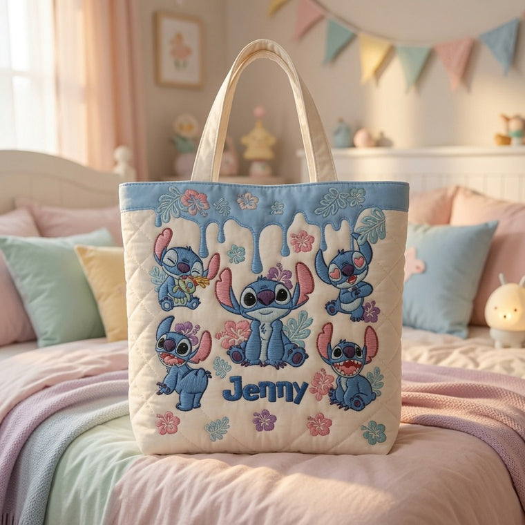 Ohana Means Family - Personalized Quilted Tote Bag - NSK10031