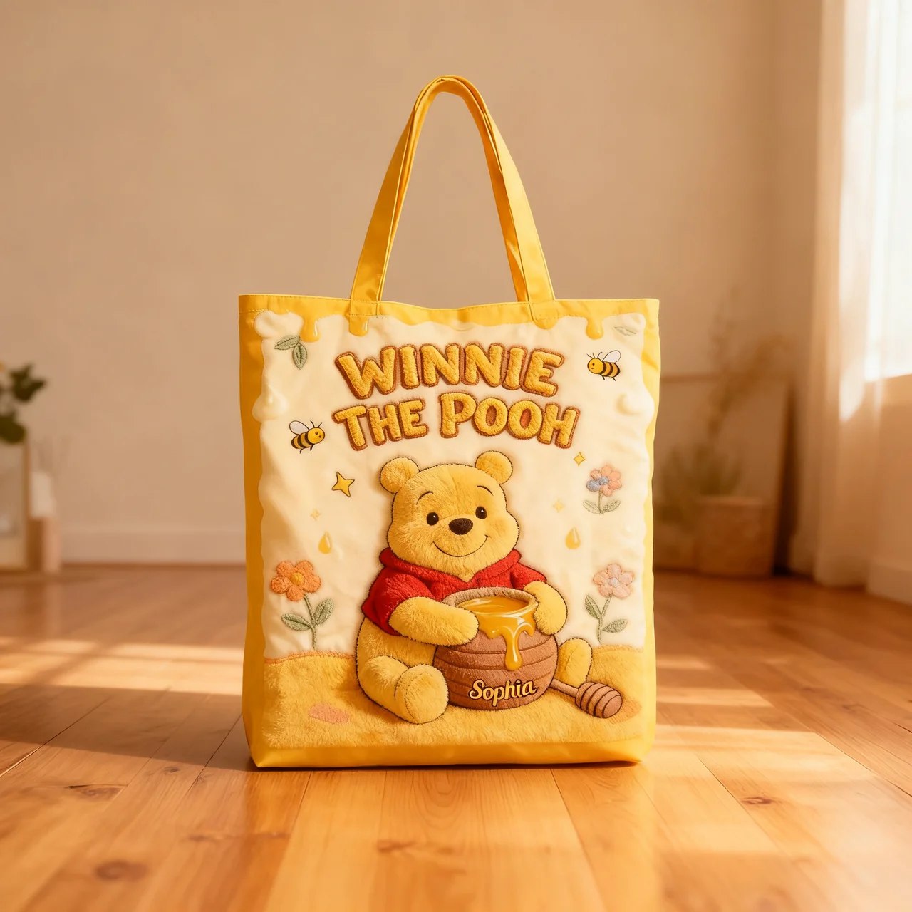 Honey Bear Friends - Personalized Quilted Tote Bag - NSK10038