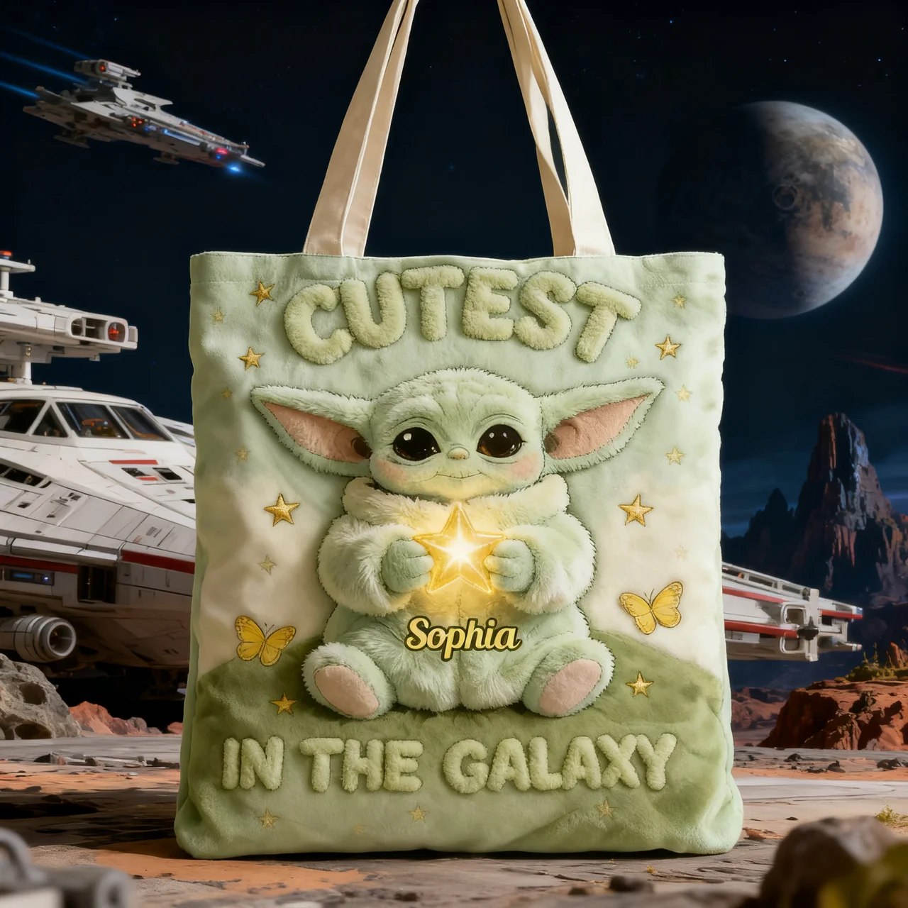 Cute Baby - Personalized Quilted Tote Bag - NSK10039
