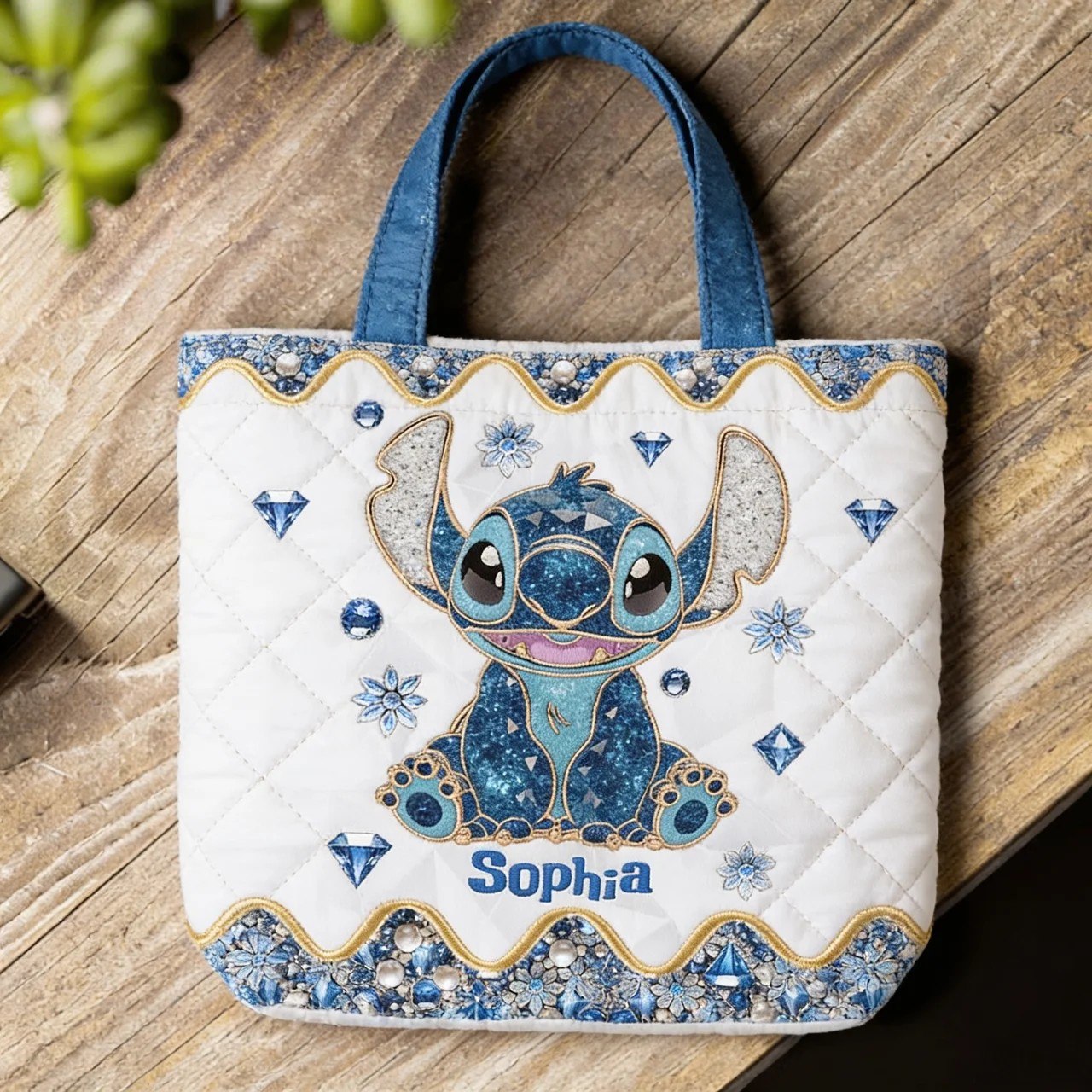 Ohana Means Family - Personalized Quilted Tote Bag - NSK10041