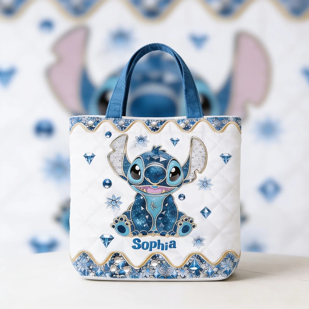 Ohana Means Family - Personalized Quilted Tote Bag - NSK10041