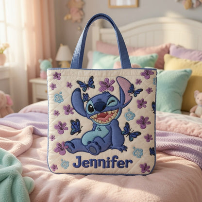 Ohana Means Family - Personalized Quilted Tote Bag - NSK10043