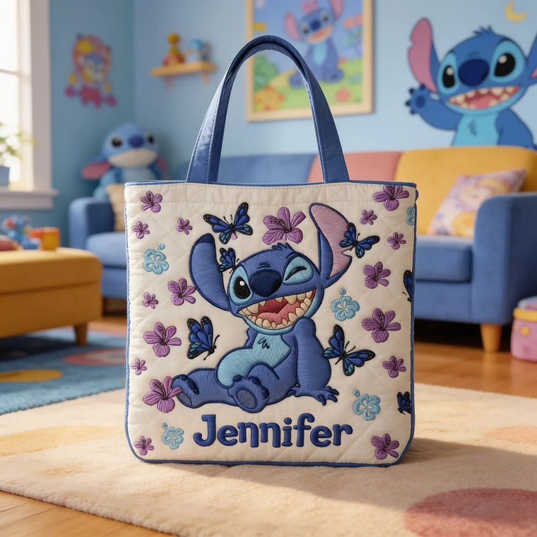 Ohana Means Family - Personalized Quilted Tote Bag - NSK10043