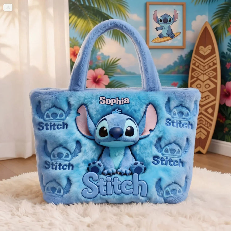 Blue Ohana - Personalized Quilted Tote Bag - NSK10047
