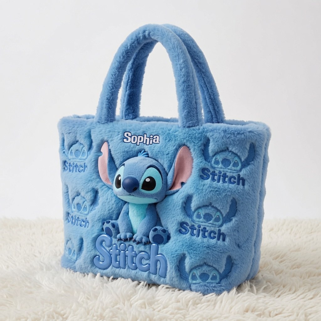 Blue Ohana - Personalized Quilted Tote Bag - NSK10047