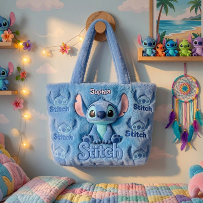Blue Ohana - Personalized Quilted Tote Bag - NSK10047