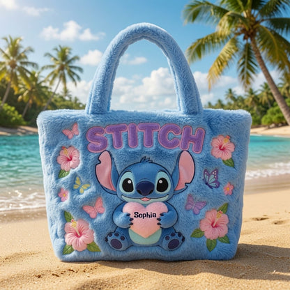 Blue Ohana - Personalized Quilted Tote Bag - NSK10054