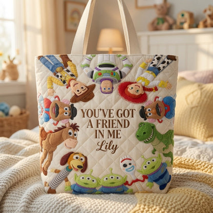 Galaxy And Western Buddy Toy - Personalized Quilted Tote Bag - NSK10062