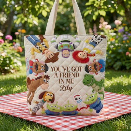 Galaxy And Western Buddy Toy - Personalized Quilted Tote Bag - NSK10062
