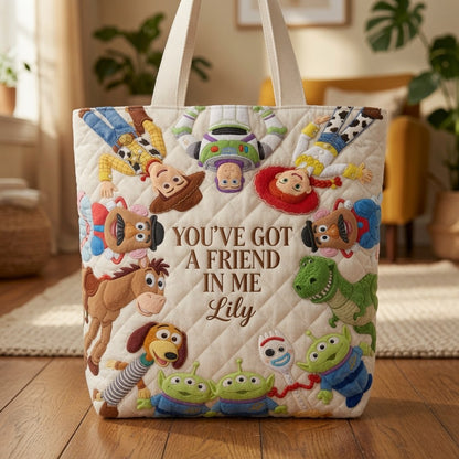 Galaxy And Western Buddy Toy - Personalized Quilted Tote Bag - NSK10062