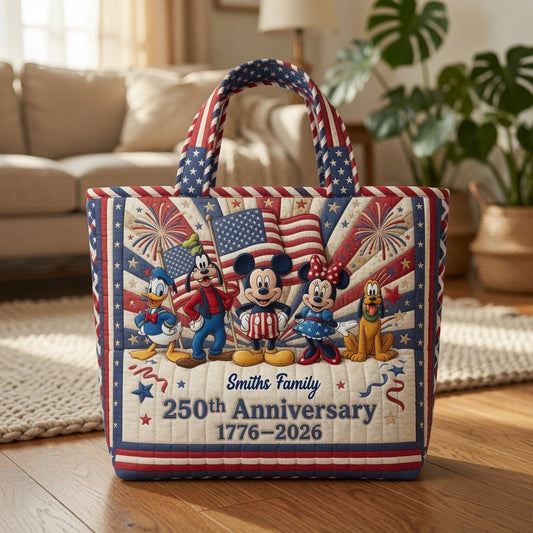 Patriotic Magic Friends 250th Anniversary  - Personalized Quilted Tote Bag - NSK10063