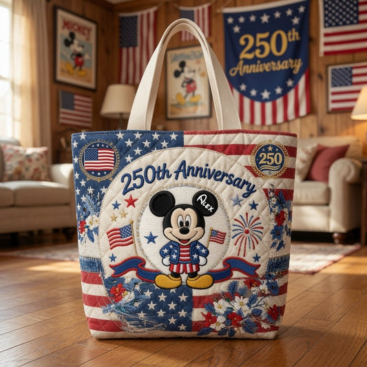 Patriotic Magic Friends 250th Anniversary - Personalized Quilted Tote Bag - NSK10065