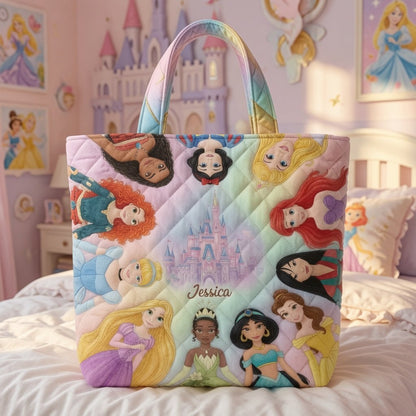 Enchanted Princess Magic Castle - Personalized Quilted Tote Bag - NSK10066