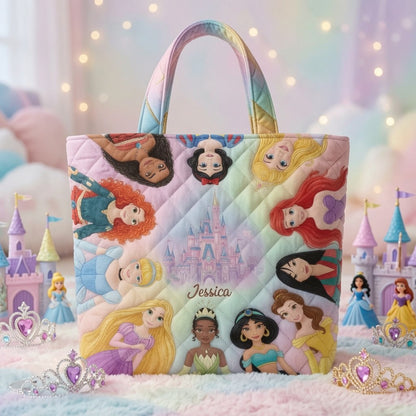 Enchanted Princess Magic Castle - Personalized Quilted Tote Bag - NSK10066