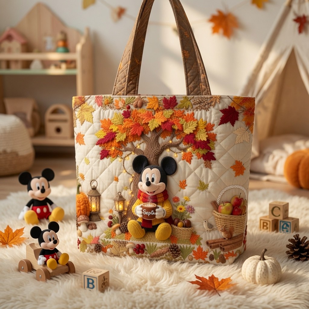 Spooky Magic Friends - Personalized Quilted Tote Bag - NSK10069