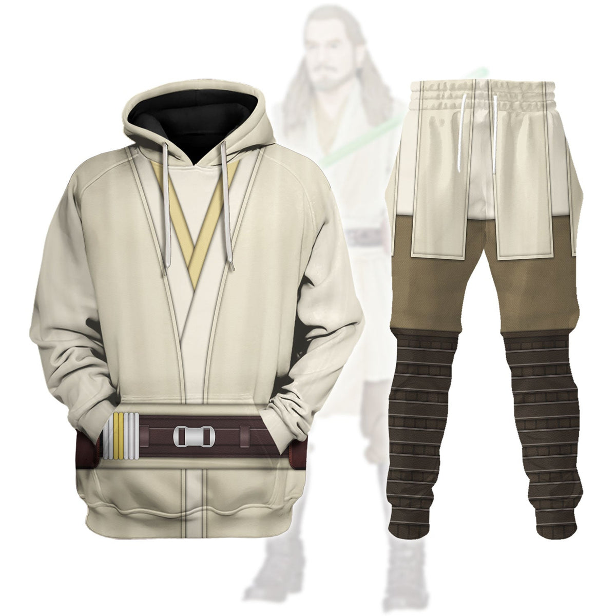 Qui-Gon Jinn’s Jedi Robes Costume Hoodie Sweatshirt T-Shirt Sweatpants – MNP151CSSTW